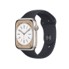 Refurbished Apple Watch Serie 8 | 45mm | Aluminum Starlight Blanc | Bracelet Sport Bleu Minuit | GPS | WiFi + 4G