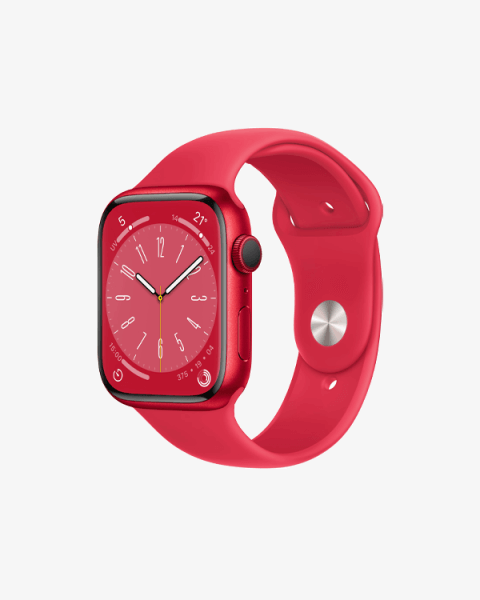 Refurbished Apple Watch Serie 8 | 45mm | Aluminium Rouge | Bracelet Sport Rouge | GPS | WiFi