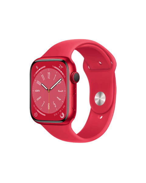 Refurbished Apple Watch Serie 8 | 45mm | Aluminium Rouge | Bracelet Sport Rouge | GPS | WiFi