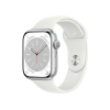 Refurbished Apple Watch Serie 8 | 45mm | Aluminium Argent | Bracelet Sport Blanc | GPS | WiFi