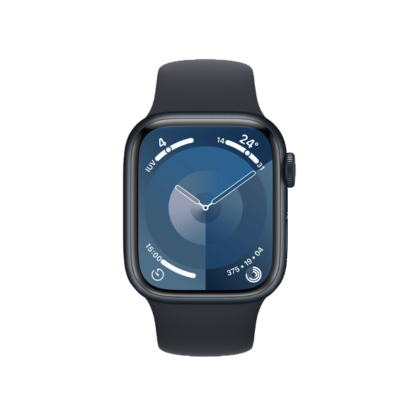 Refurbished Apple Watch Serie 9 | 41mm | Aluminium Minuit | Bracelet Sport Minuit M/L | GPS | WiFi