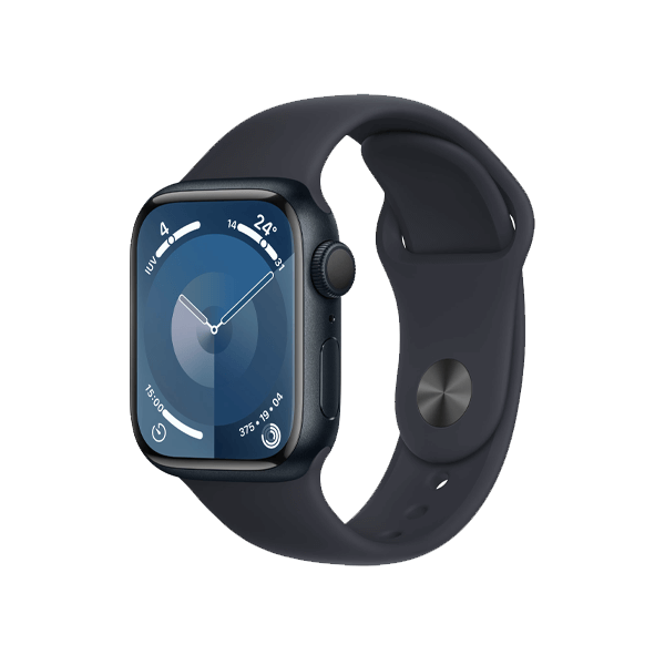 Refurbished Apple Watch Serie 9 | 41mm | Aluminium Minuit | Bracelet Sport Minuit M/L | GPS | WiFi
