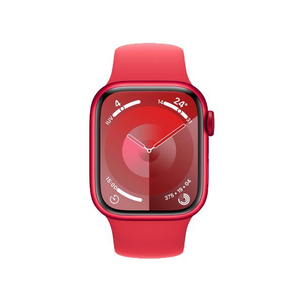 Refurbished Apple Watch Serie 9 | 41mm | Aluminium Rouge | Bracelet Sport Rouge M/L | GPS | WiFi