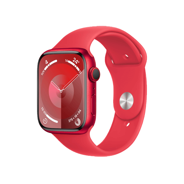Refurbished Apple Watch Serie 9 | 45mm | Aluminium Rouge | Bracelet Sport Rouge M/L | GPS | WiFi + 4G