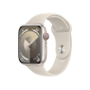 Refurbished Apple Watch Serie 9 | 45mm | Aluminium Lumi&egrave;re stellaire | Bracelet Sport Lumi&egrave;re stellaire M/L | GPS | WiFi + 4G