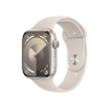 Refurbished Apple Watch Serie 9 | 45mm | Aluminium Lumi&egrave;re stellaire | Bracelet Sport Lumi&egrave;re stellaire S/M | GPS | WiFi