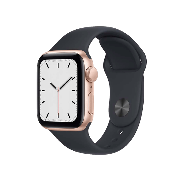 Refurbished Apple Watch Serie SE | 40mm | Aluminium Or Rose | Bracelet Sport Noir | GPS | WiFi + 4G