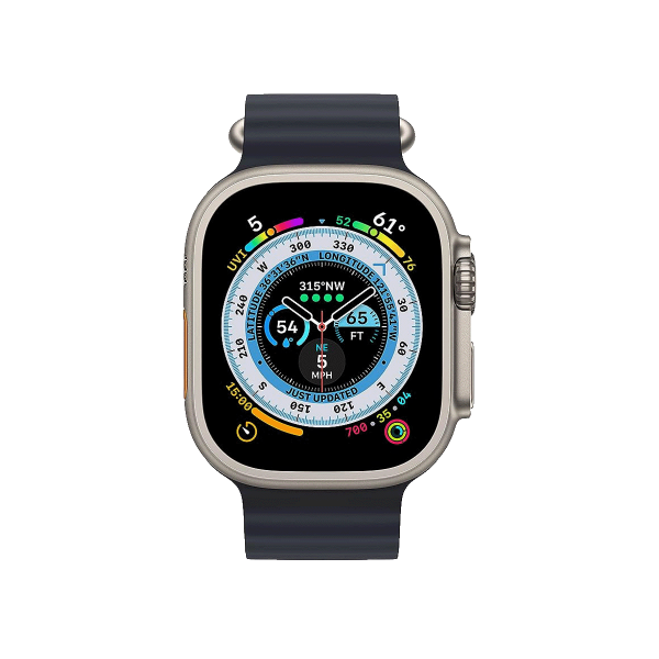 Refurbished Apple Watch Ultra | 49mm | Titane | Bracelet Océan Minuit | GPS | WiFi + 4G