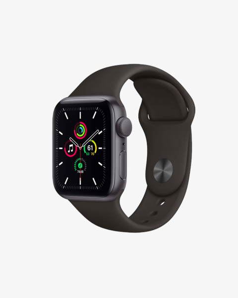 Apple Watch Series SE | 40mm | Aluminium Gris Sideral | Bracelet Sport Noir | GPS | WiFi