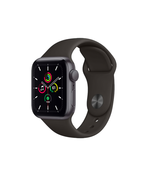 Refurbished Apple Watch Series SE | 40mm | Aluminium Gris sidéral | Bracelet Sport Noir | GPS | WiFi + 4G