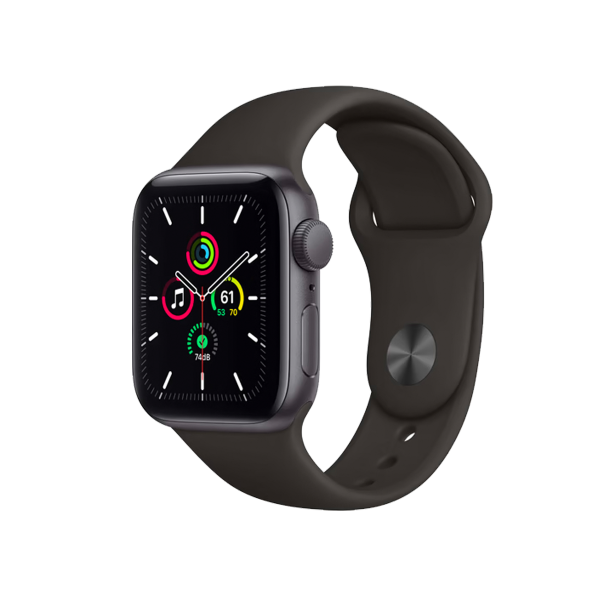 Apple Watch Series SE | 40mm | Aluminium Gris Sideral | Bracelet Sport Noir | GPS | WiFi