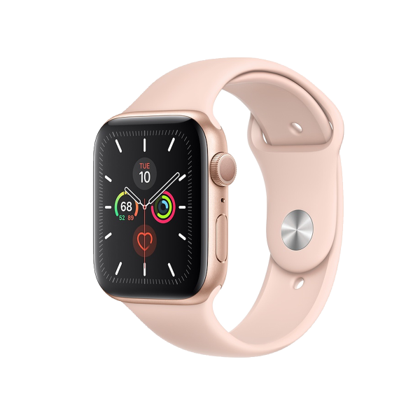 Apple Watch Series 5 | 44mm | Aluminium Case Goud | Roze sportbandje | GPS | WiFi