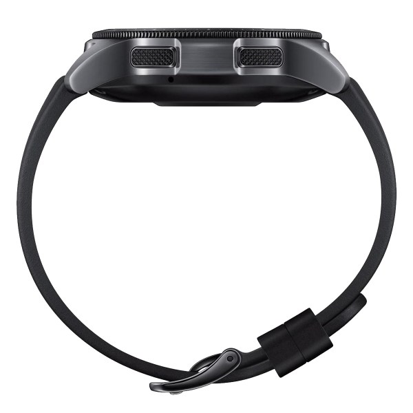 Galaxy Watch | 42 | Boîtier en acier inoxydable noir | bracelet en cuir noir | GPS | Wifi + 4G