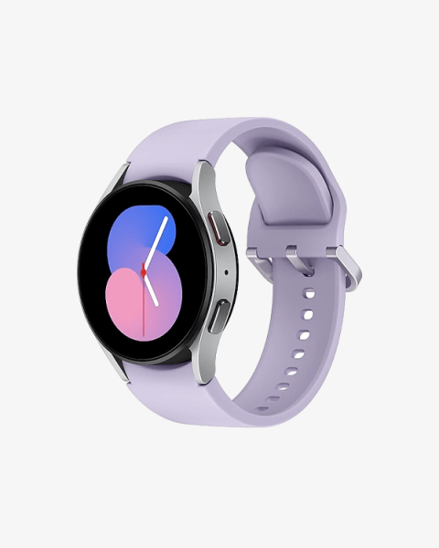 Refurbished Galaxy Watch5 | 40mm | Aluminium Argent | Bracelet Sport Violet | GPS | WiFi