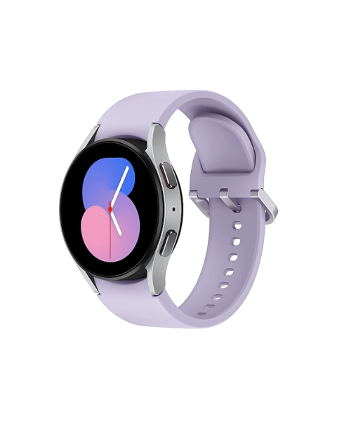 Refurbished Galaxy Watch5 | 40mm | Aluminium Argent | Bracelet Sport Violet | GPS | WiFi