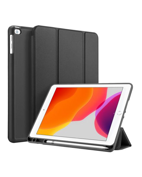 Accezz Smart Silicone Bookcase iPad 10.2 (2019 / 2020 / 2021) - Zwart / Schwarz / Black