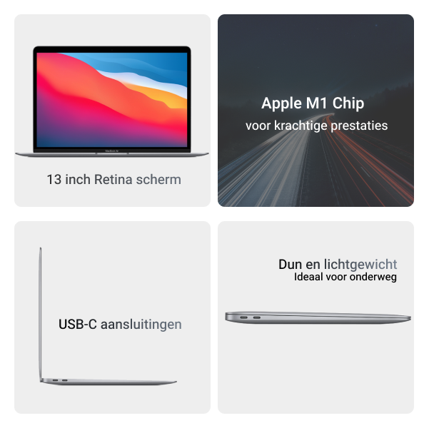 Macbook Air 13-inch | Apple M1 | 256 GB SSD | 8 GB RAM | Gris Sideral (2020) | Qwerty/Azerty/Qwertz