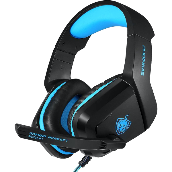 Refurbished H1-B Casque de jeu | Avec microphone | Noir avec bleu