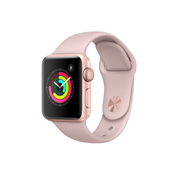 Refurbished Apple Watch Series 1 Boîtier en aluminium de 42 mm rose doré avec bracelet sport quartz rose