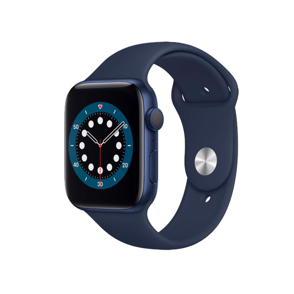Refurbished Apple Watch Series 6 | 44mm | Aluminium Case Blauw | Blauw sportbandje | GPS | WiFi