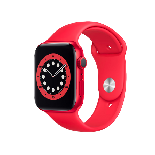 Refurbished Apple Watch Serie 6 | 44mm | Aluminium Rouge | Bracelet Sport Rouge | GPS | WiFi + 4G