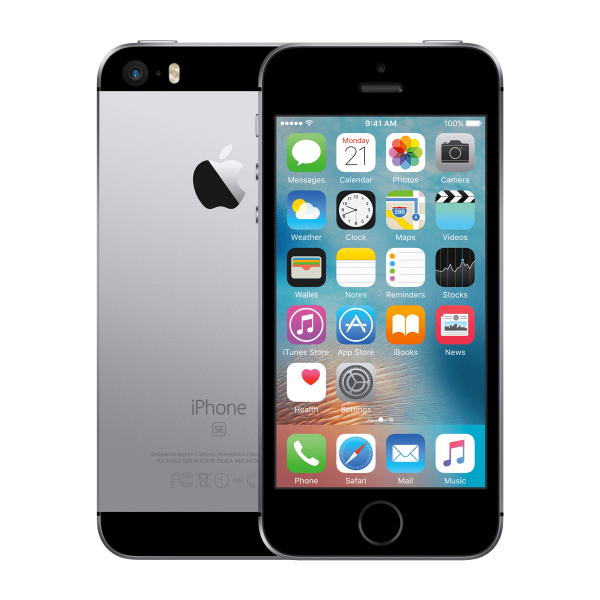 iPhone SE 64GB noir/gris espace reconditionné
