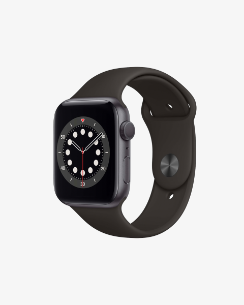 Apple Watch Series 6 | 44mm | Aluminium Gris Sideral | Bracelet Sport Noir | GPS | WiFi