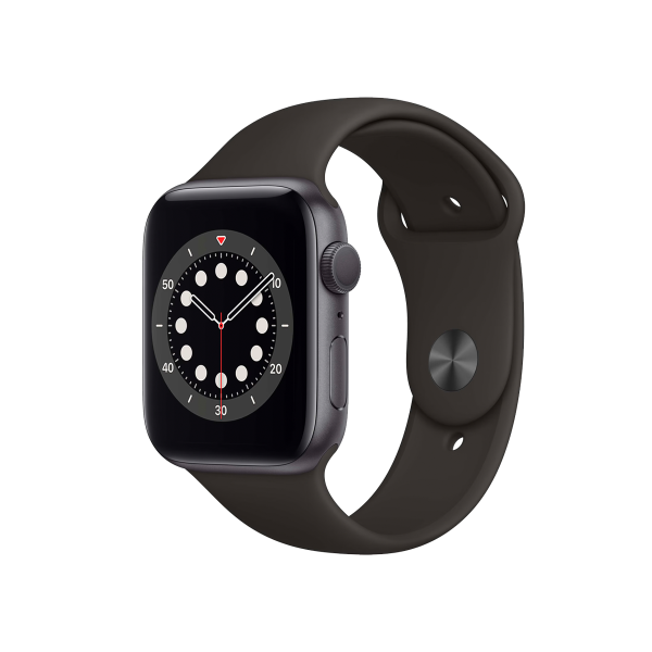 Apple Watch Series 6 | 44mm | Aluminium Gris Sideral | Bracelet Sport Noir | GPS | WiFi