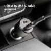 Accezz Car Charger met USB-C naar USB kabel - Autolader - 20 Watt - 1 meter - Zwart / Schwarz / Black