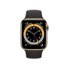 Refurbished Apple Watch Serie 6 | 44mm | Stainless Steel Or | Bracelet Sport Noir | GPS | WiFi + 4G
