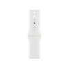 Refurbished Apple Watch Serie 5 | 40mm | Stainless Or | Bracelet de Sport Blanc | GPS | WiFi + 4G