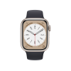 Refurbished Apple Watch Serie 8 | 41mm | Aluminium Starlight Blanc | Bracelet Sport Noir | GPS | WiFi