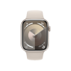 Refurbished Apple Watch Serie 9 | 45mm | Aluminium Lumi&egrave;re stellaire | Bracelet Sport Lumi&egrave;re stellaire M/L | GPS | WiFi + 4G