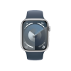 Refurbished Apple Watch Serie 9 | 45mm | Aluminium Argent | Bracelet Sport Bleu M/L | GPS | WiFi