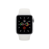 Refurbished Apple Watch Serie 5 | 44mm | Aluminium Argent | Bracelet Sport Blanc | GPS | WiFi